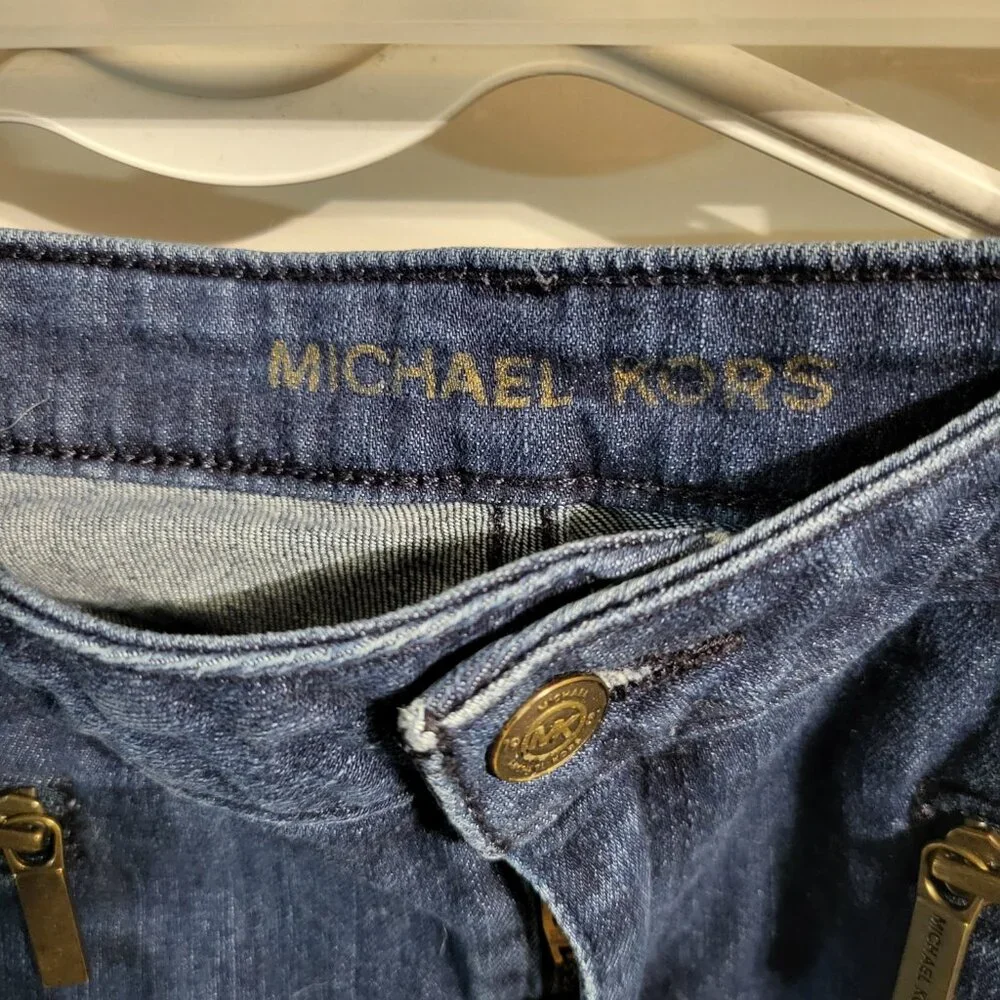 MICHAEL KORS JEANS WITH ZIPPER POCKETS SZ 12 - Picture 3 of 7